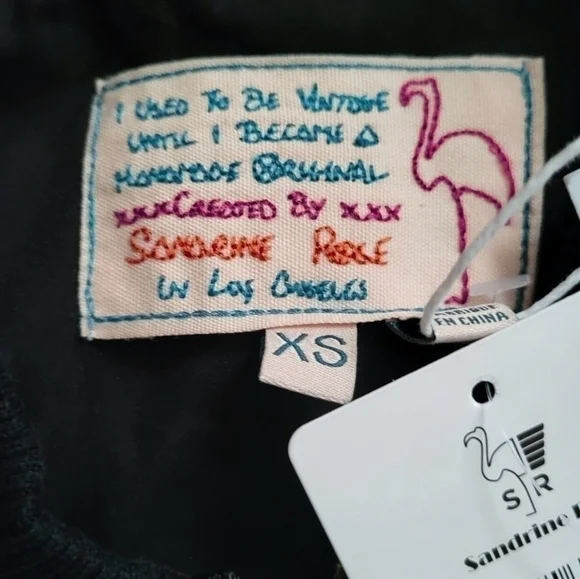 NWT Sandrine Rose Denim Bomber Jacket Slightly Distessed. - Picture 3 of 7